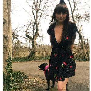 Cherry 🍒 wrap tied dress